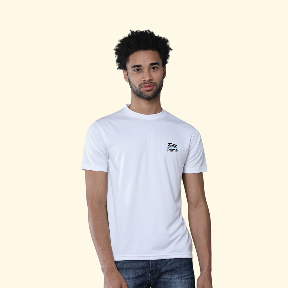 Greys&Blues Mobilitee Round Neck T-Shirt- White